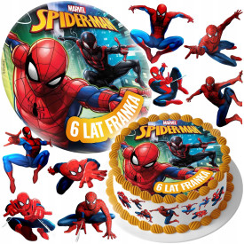 OPŁATEK NA TORT SPIDER-MAN + 8szt POSTACI 3