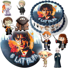 OPŁATEK NA TORT HARRY POTTER + 8szt POSTACI 11