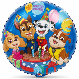 BALON FOLIOWY OKRĄGŁY PSI PATROL CHASE RIDER SKYE RUBBLE URODZINY HEL 46 cm