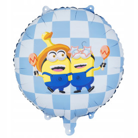 BALON FOLIOWY OKRĄGŁY MINIONKI MINIONEK MINIONY RON MEL URODZINY HEL 45 cm