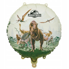 BALON FOLIOWY OKRĄGŁY JURASSIC WORLD DINO PARK T-REX URODZINY HEL 45 cm