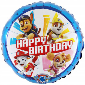 BALON FOLIOWY OKRĄGŁY PSI PATROL CHASE RUBBLE RIDER SKYE URODZINY HEL 45 cm